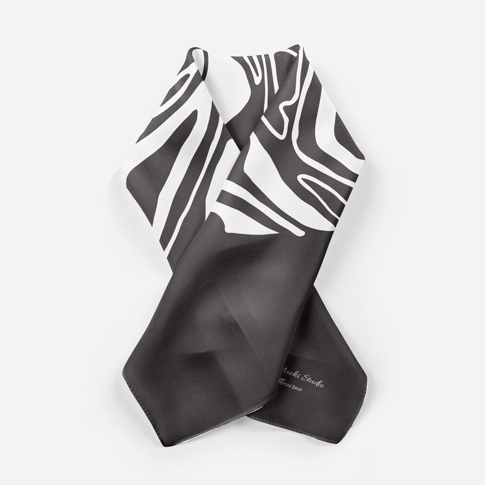 SILK SCARF CAP/ BLACK SHISHIKUI
