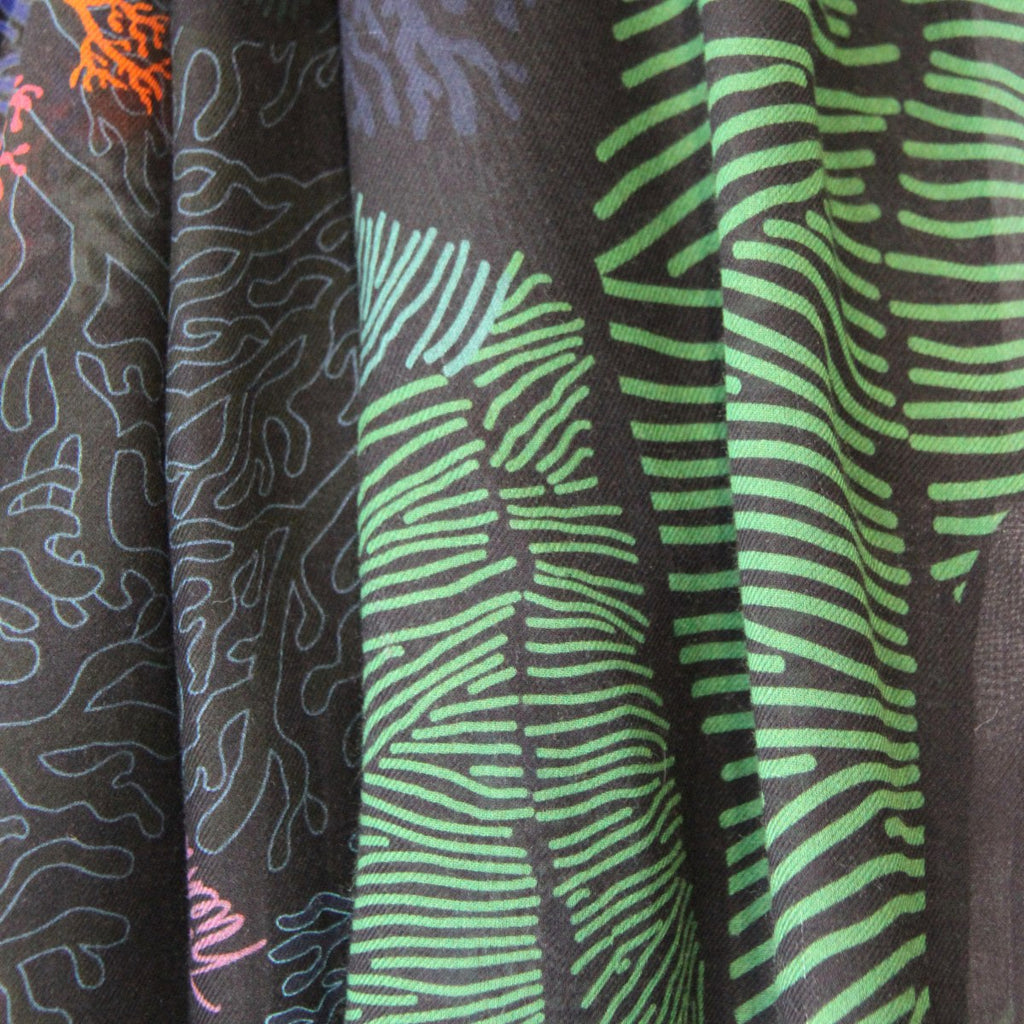 Close up on the green corals