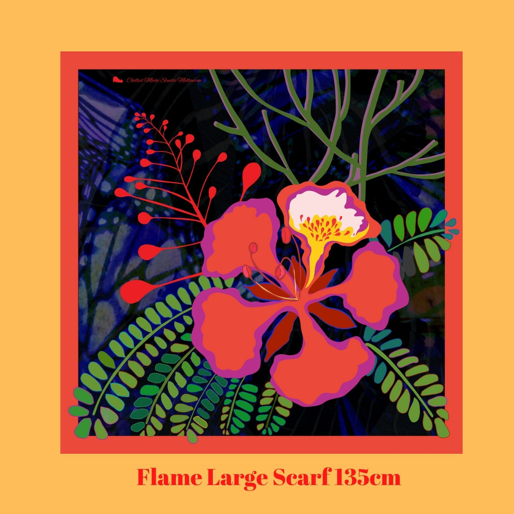 Flame Maxi scarf 135 cm  by Hanoi Original 